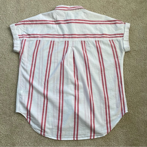 Goodthreads Red & White Striped Button Up Shirt - Picture 8 of 8